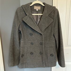 Women’s Gray Peacoat